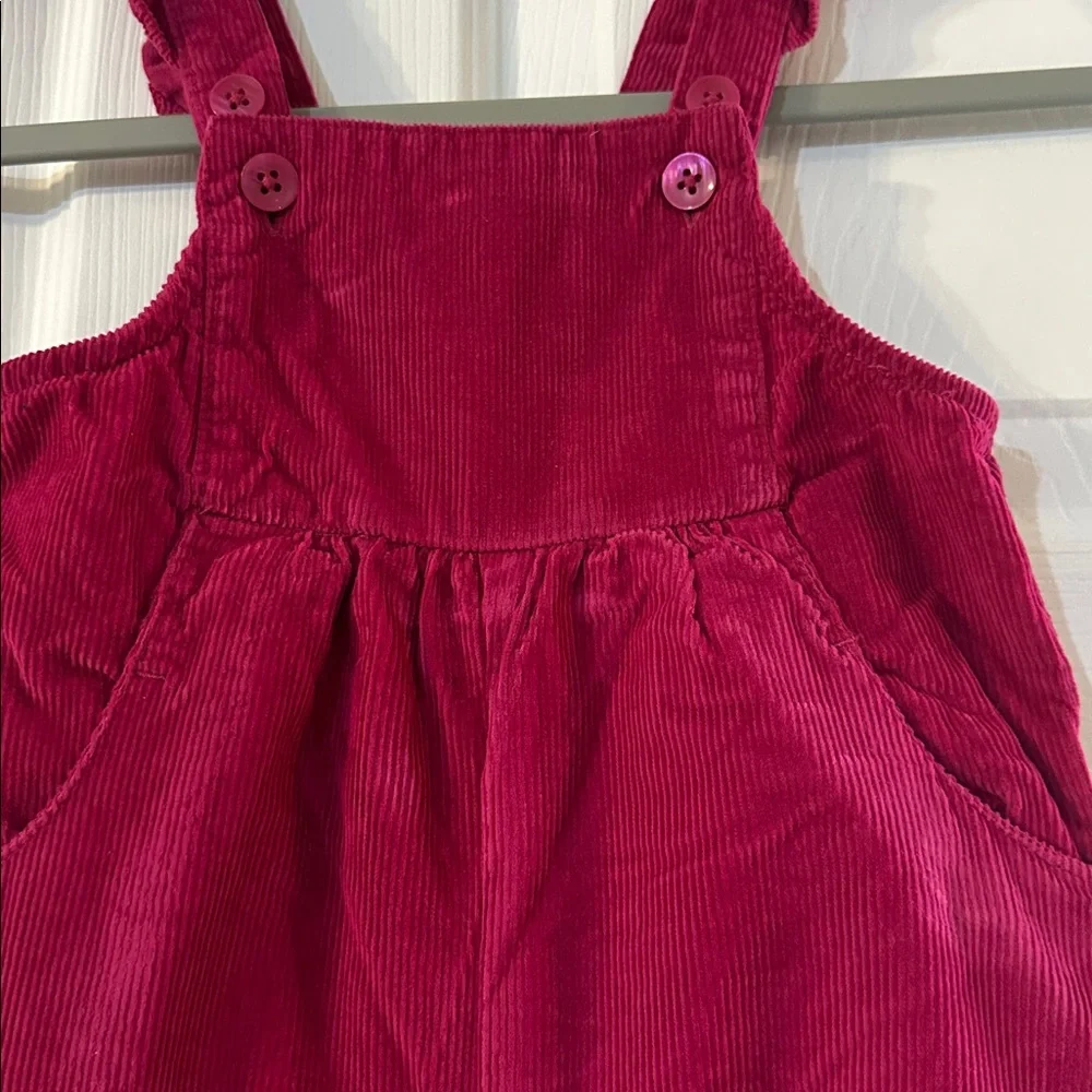 Carters dark pink corduroy overalls 18m